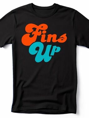 Fins Up, Miami Football themed Soft Ringspun Cotton T-Shirt